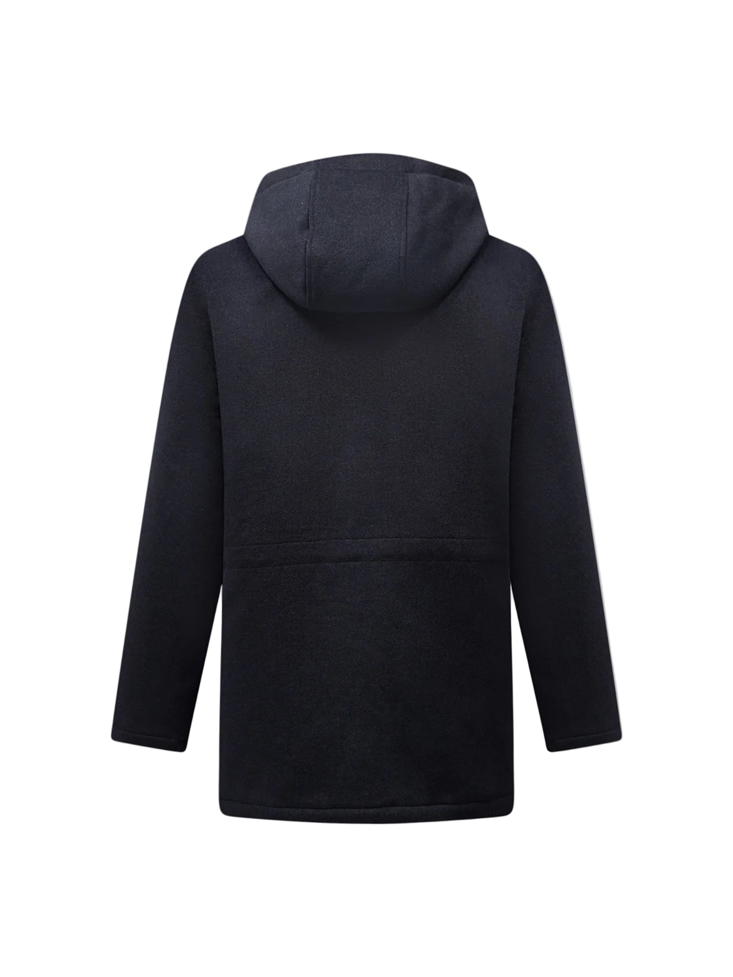 Back View of Peckham Rye Wool Blend Dark Sapphire Navy Padded Parka Jacket PRY0331-J09